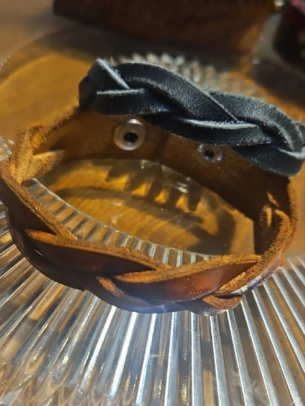 Hand Crafted Mystery Braid Genuine Leather Bracelet Snap Closure NEW CustomOrder